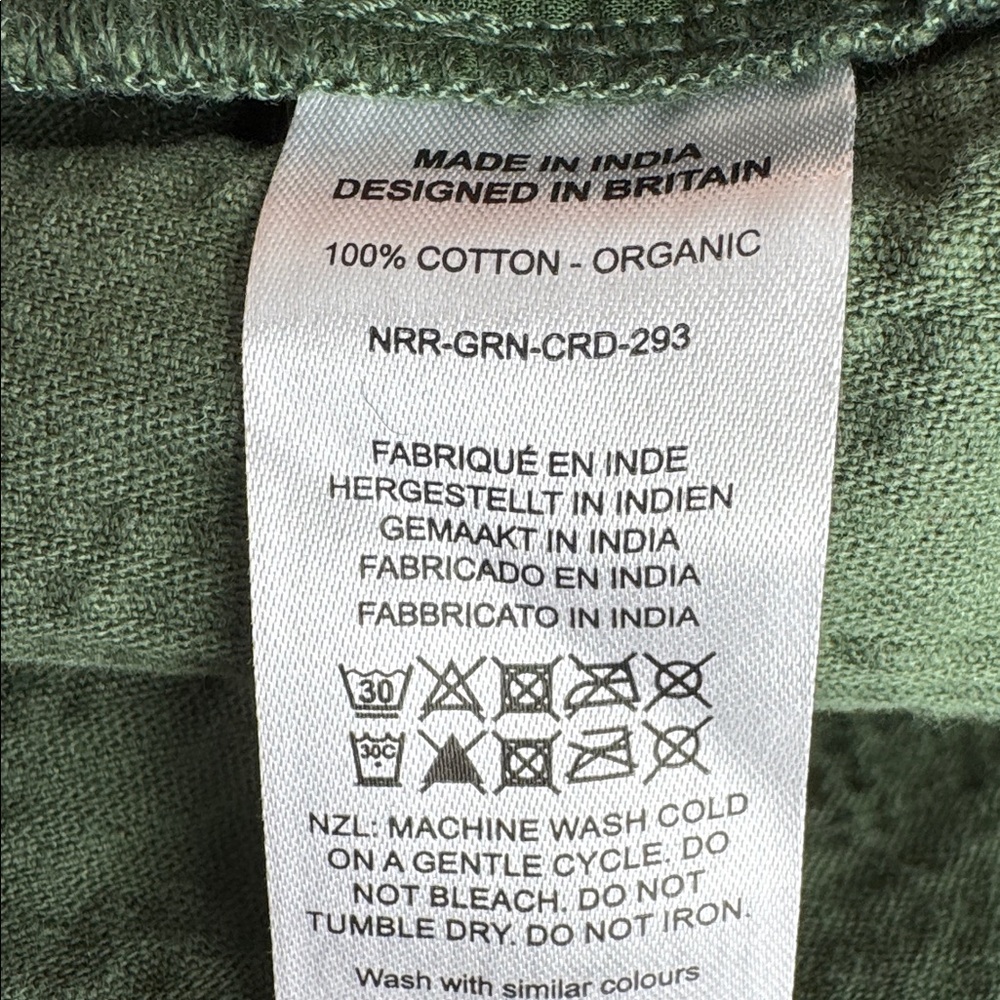 NWOT Lucy & Yak Norris Wide Leg Cotton Corduroy Trousers Green Size 2XL - Picture 9 of 14